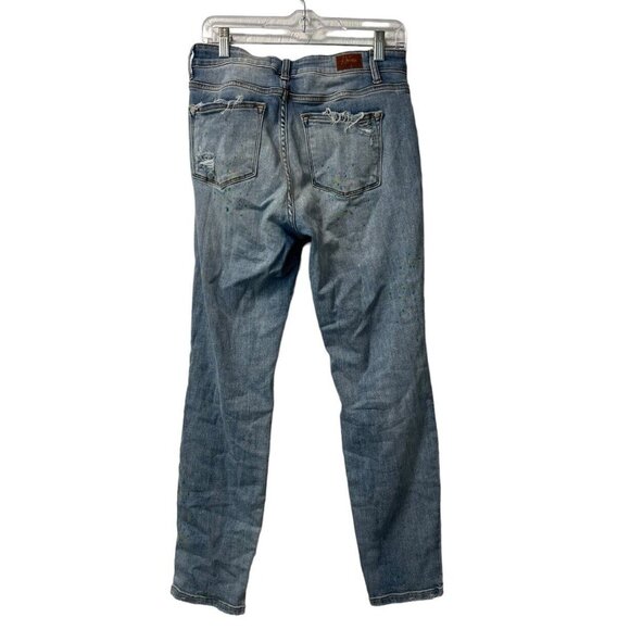 Judy Blue Women’s 7 Colorful Paint Splash Destroyed Boyfriend Jeans Size 9/29 - Picture 2 of 16